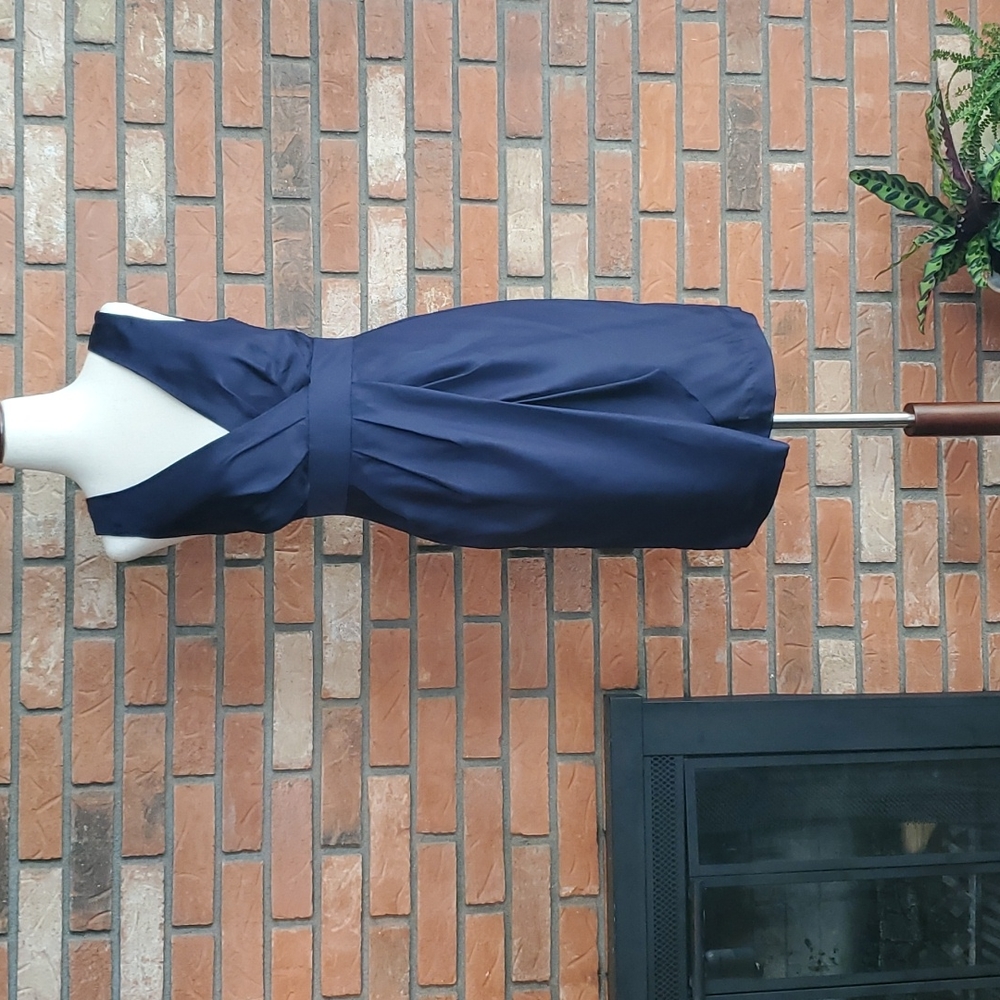 100% Silk Navy Blue Dress, Banana Republic